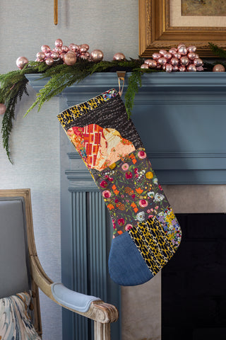 Handmade Heirloom Christmas Stocking - no. 3 - Bari J. Designs