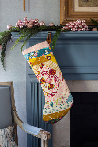 Handmade Heirloom Christmas Stocking - no. 5 - Bari J. Designs
