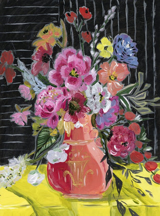 Flowers in Orange Vase • Floral Art Print - Bari J. Designs