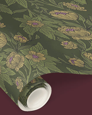 Gathering Room Floral Wallpaper - Forest - Bari J. Designs