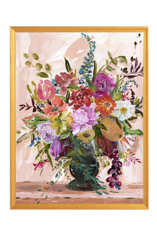 Flowers in a Silver Vase • Floral Art Print - Bari J. Designs