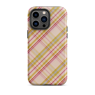 phone case - plaid pink pattern - Bari J. Designs