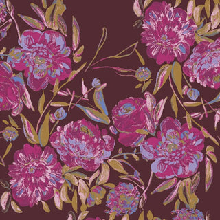 Violet Wallpaper - Burgandy - Bari J. Designs