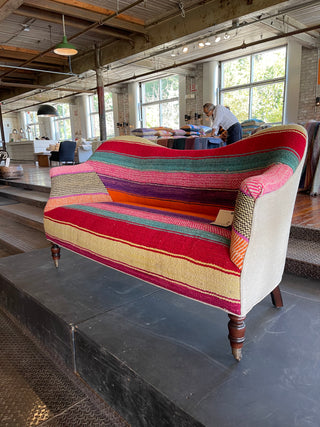 Striped settee high point market