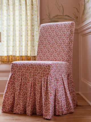 Slipcover a Parson's Chair with a Pleated Skirt - Fairview Avenue Fabrics