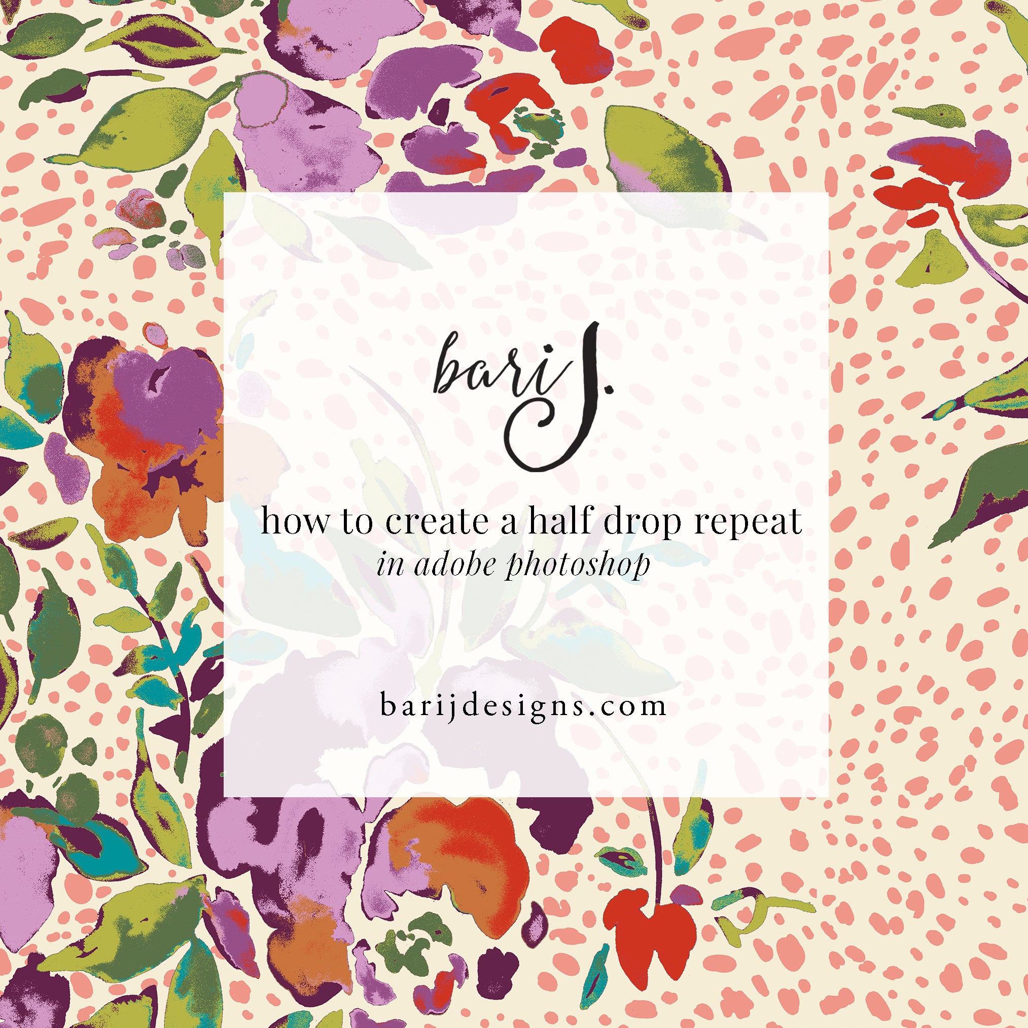 How to Create a Half Drop Repeat in Photoshop – Bari J. Designs