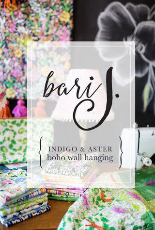 Charming Boho Wall Hanging with Indigo and Aster Fabrics!