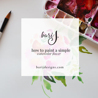 How to paint a simple watercolor flower