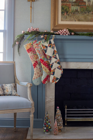 Handmade Heirloom Christmas Stocking - no. 4 - Bari J. Designs