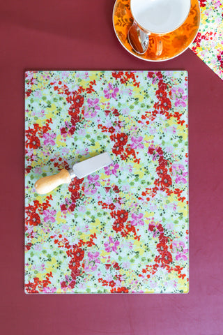 Floral Cutting / Charcuterie Board - Meadow Print - Bari J. Designs