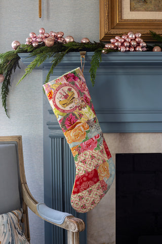 Handmade Heirloom Christmas Stocking - no. 8 - Bari J. Designs