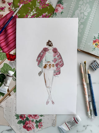 Figure Study in Rose - Bari J. Designs