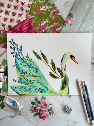 Swan in Spring - Bari J. Designs