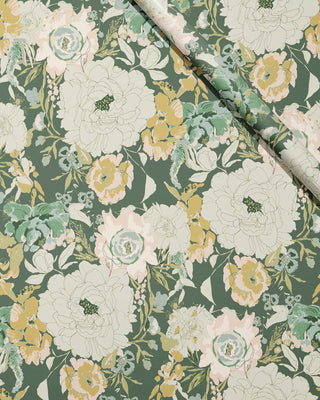 Charlotte's Garden Floral Wallpaper - Winter's Greens - Bari J. Designs