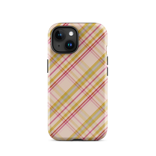 phone case - plaid pink pattern