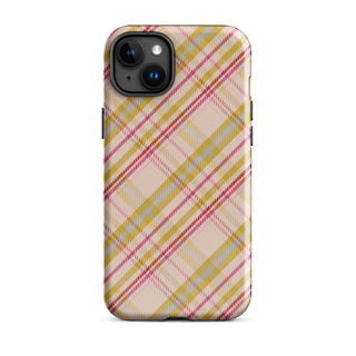 phone case - plaid pink pattern