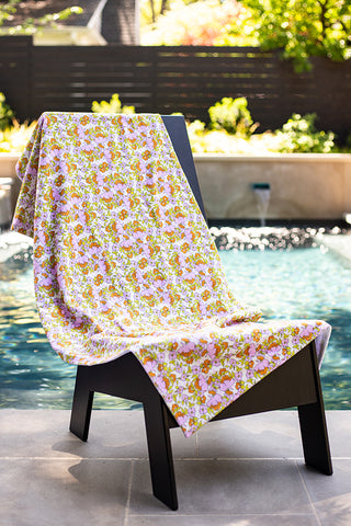 Floral Beach Towel • Catskills Pattern - Bari J. Designs