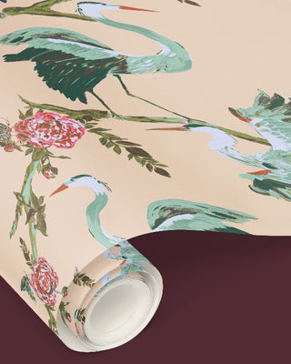Bolinas Bay Herons Wallpaper - Blush - Bari J. Designs