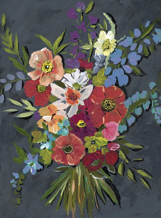 Bouquet on Gray • Floral Art Print - Bari J. Designs
