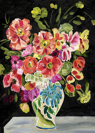 Flowers in Ginger Jar • Floral Art Print - Bari J. Designs