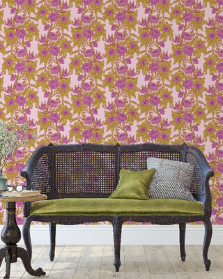 Gathering Room Floral Wallpaper - Bright - Bari J. Designs