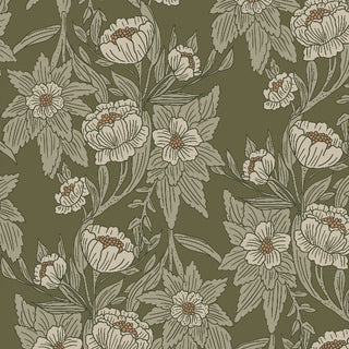 Gathering Room Floral Wallpaper - Sage - Bari J. Designs