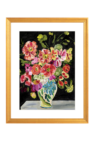 Flowers in Ginger Jar • Floral Art Print - Bari J. Designs