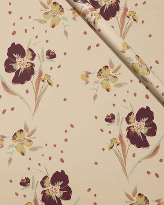 Grace Floral Wallpaper - Vintage Wine - Bari J. Designs